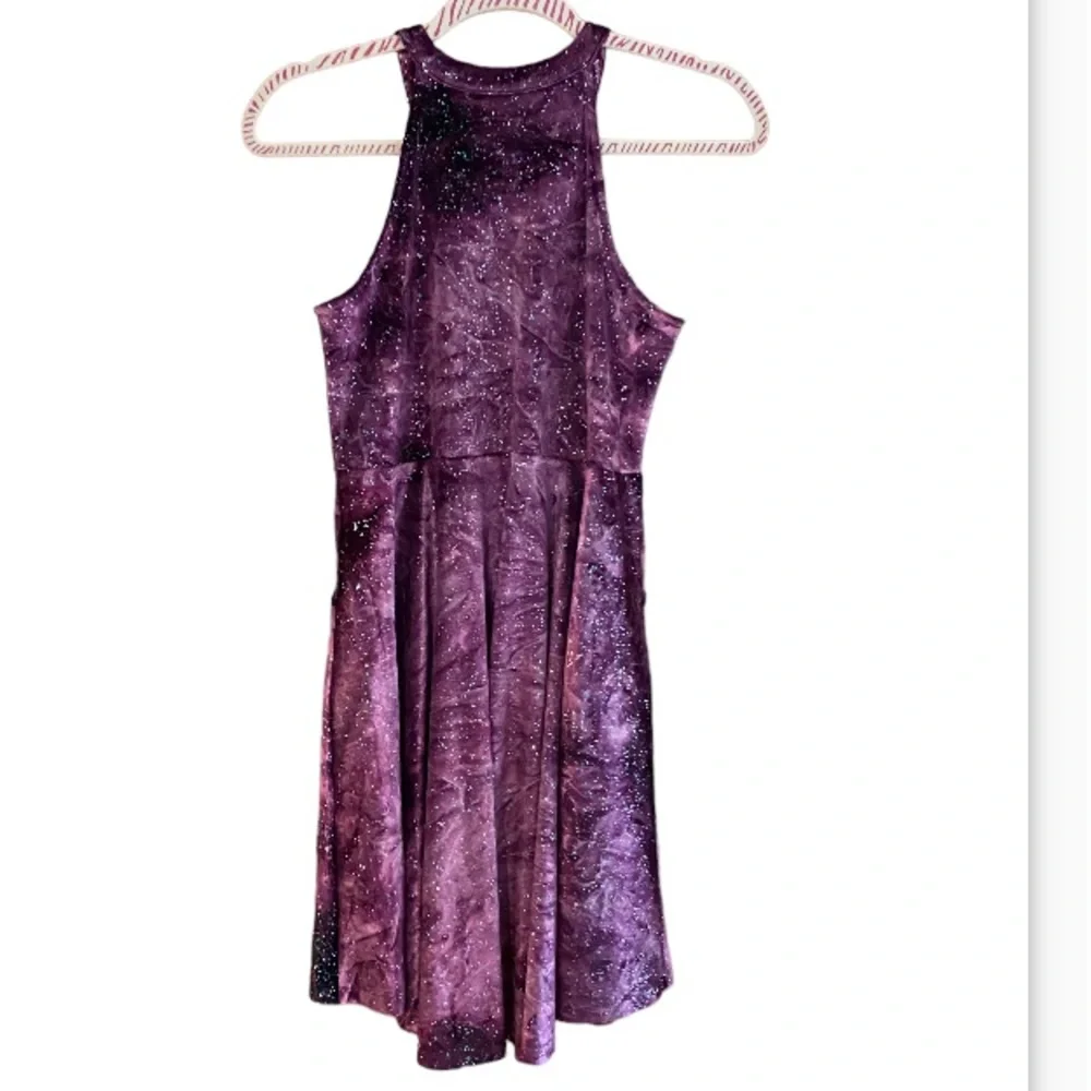 Justice purple velvet galaxy dress. Size 16